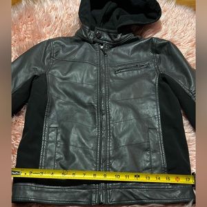 URBAN REPUBLIC Boys’ Jacket – Faux Leather Biker Jacket